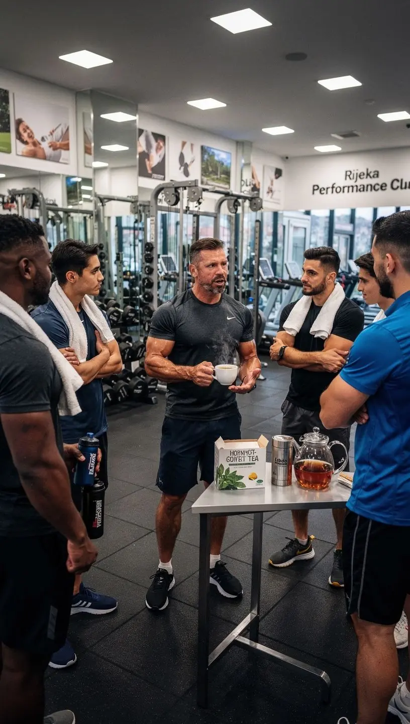 Ambalaža čaja s privlačnim dizajnom i informacijama o sastojcima.